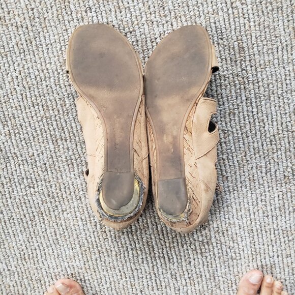 Sam Edelman Gladiator Sandals Thrashed Women's 9 Beige - Picture 3 of 4